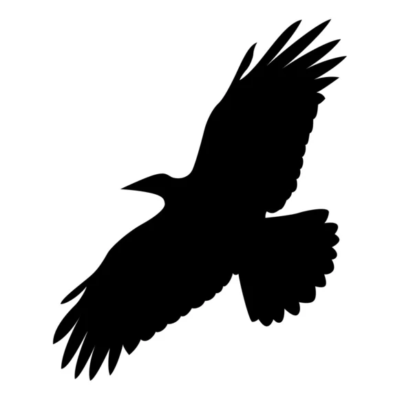 Uccello volante su sfondo bianco, illustrazione vettoriale — Vettoriale Stock