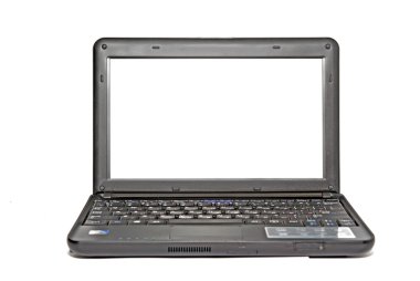 beyaz zemin üzerinde modern netbook