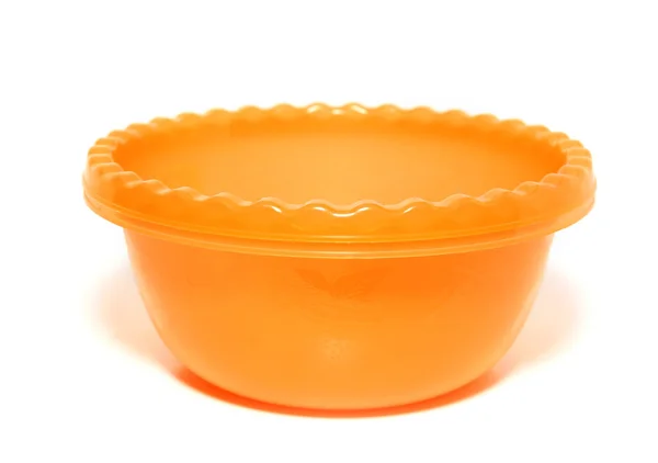 흰색 바탕에 오렌지 그릇 — 스톡 사진
