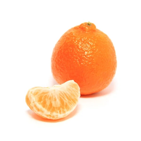 stock image Orange tangerine on white background