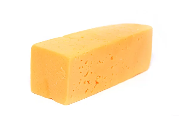 Yellow cheese on white background — Stock Photo, Image