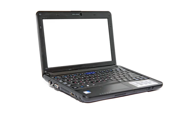 Modernes Netbook auf weißem Hintergrund — Stockfoto