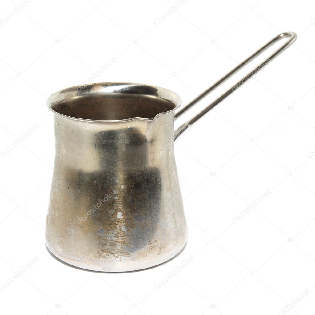 Old coffee-pot on white background