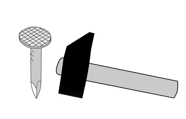 Spik siluett på vit bakgrund, vektor illustration — Stock vektor