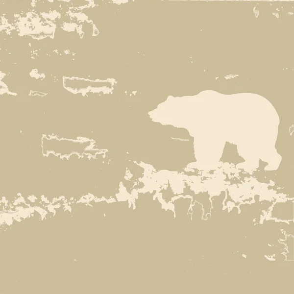 Αρκούδα σιλουέτα σε καφέ φόντο — Φωτογραφία Αρχείου