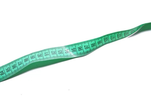 Grüner Meter auf weißem Hintergrund — Stockfoto