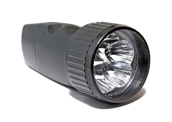 Elektrische Taschenlampe auf weißem Hintergrund — Stockfoto