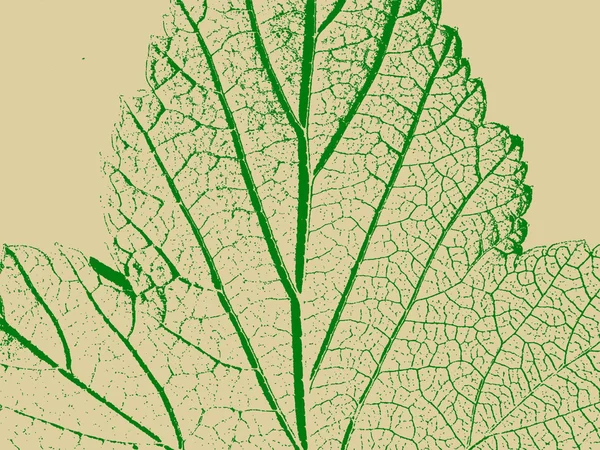 Gröna blad på brun bakgrund, vektor illustration — Stock vektor
