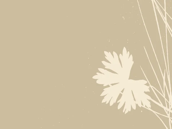 Трава на коричневом фоне, векторная иллюстрация — стоковый вектор
