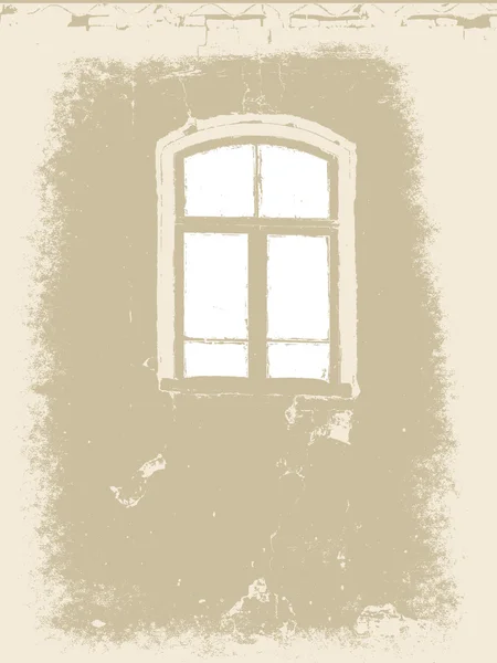 Вікно на гранжевому фоні, Векторні ілюстрації — стоковий вектор
