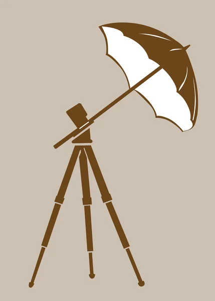 Stativ siluett på brun bakgrund, vektor illustration — Stock vektor