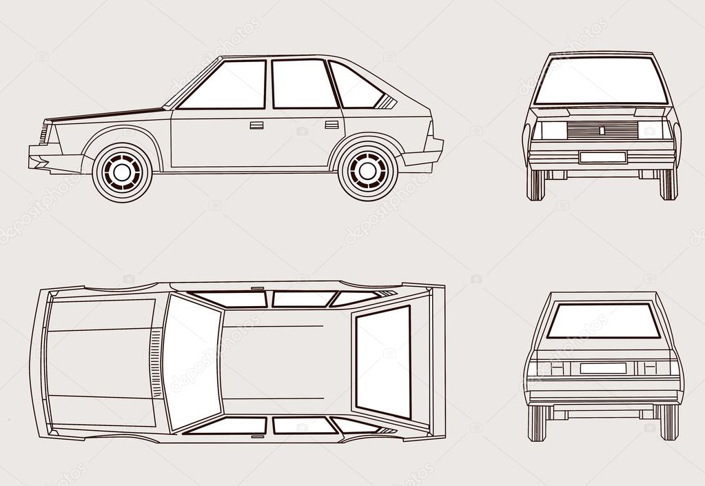 Силуэт автомобиля картинки