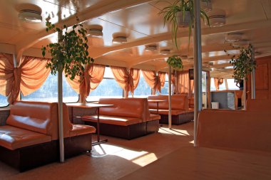 Interior of the motor ship clipart