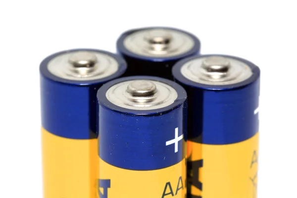stock image Batteries AA on white background