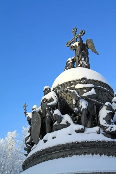 Monumento del milenio a Rusia en Gran Nóvgorod — Foto de Stock