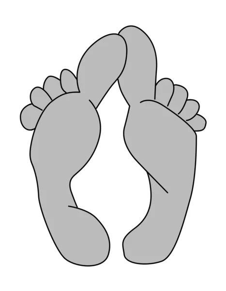 Legs silhouette on white background, vector illustration — Stock Vector
