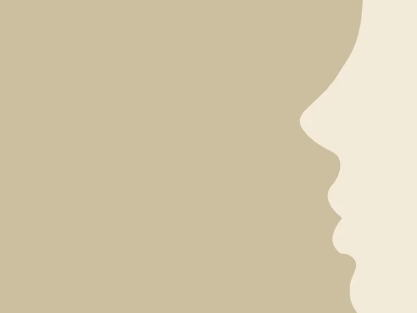 Silhouette personne sur fond marron, illustration vectorielle — Image vectorielle