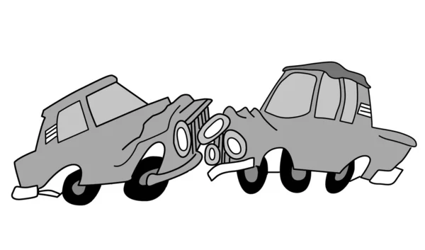 Disegno delle auto su sfondo bianco, illustrazione vettoriale — Vettoriale Stock