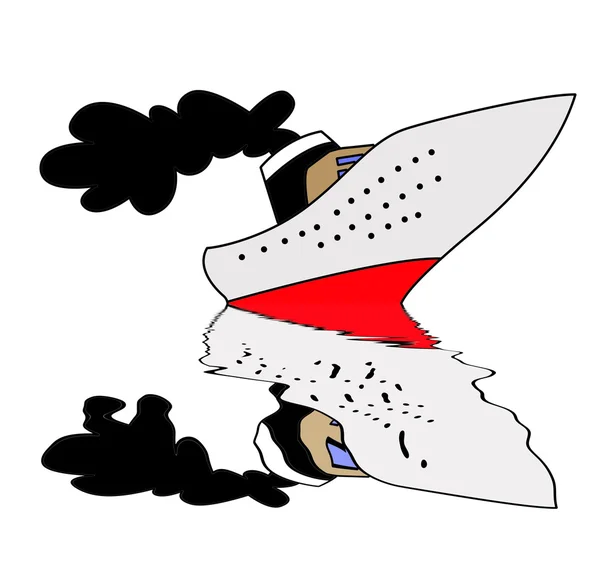 Desenho a vapor sobre fundo branco, ilustração vetorial —  Vetores de Stock