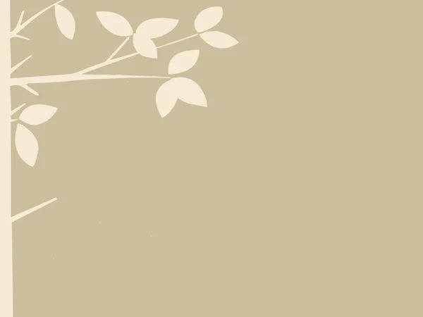 茶色の背景、ベクトル図の木のシルエット — ストックベクタ