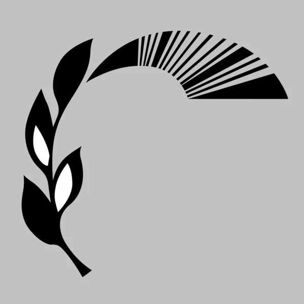 Símbolo abstracto sobre fondo gris, ilustración vectorial — Vector de stock