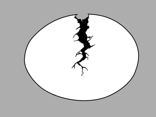 Egg silhouette on gray background, vector illustration — Stock Vector
