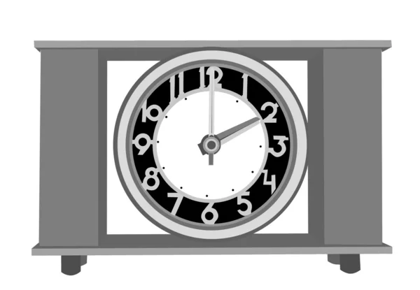 stock vector Retro alarm clock on white background