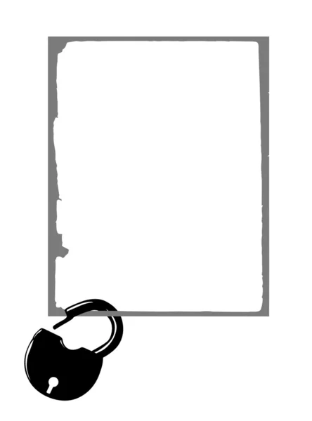Cornice decorativa su sfondo bianco, illustrazione vettoriale — Vettoriale Stock