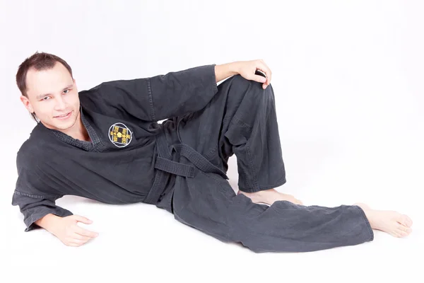 Desportista kungfu — Fotografia de Stock