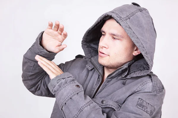 Man dressed for winter — Stock Photo, Image