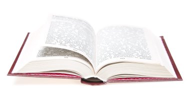 Red book with text clipart