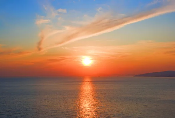黒海のシーンに沈む夕日 — ストック写真