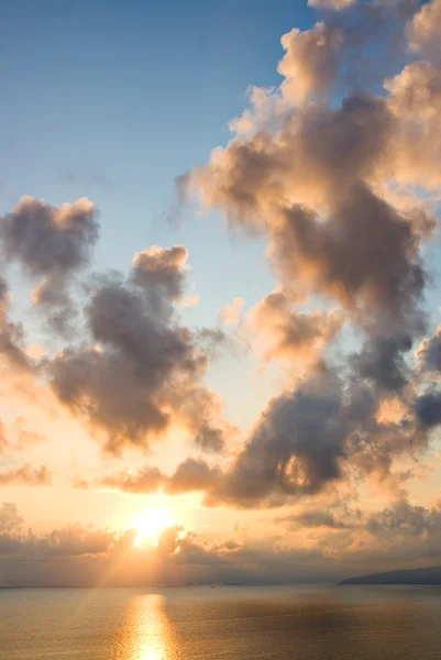 Táj, naplemente, tenger felett — Stock Fotó