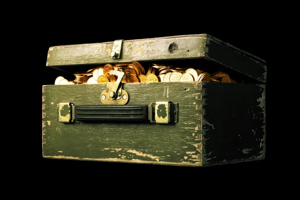 stock image Chest full of gold