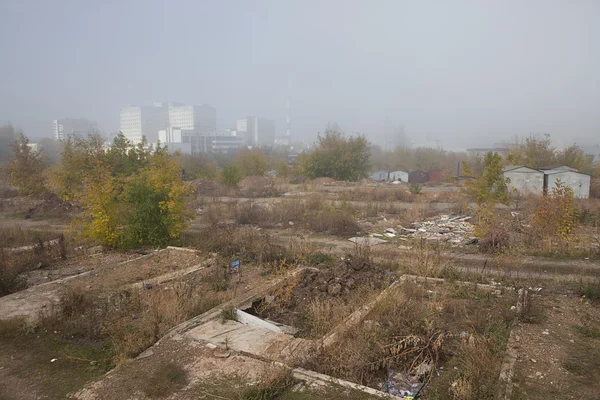 stock image Outskirts in fog