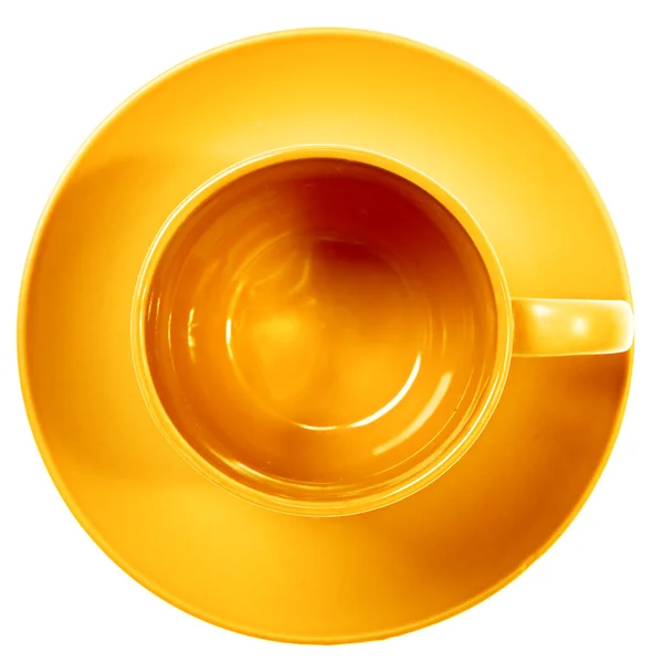 Желтая чашка — стоковое фото