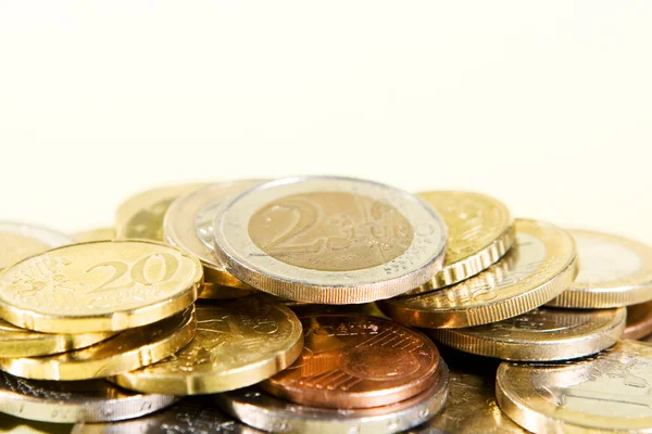 stock image Heap of coins close up