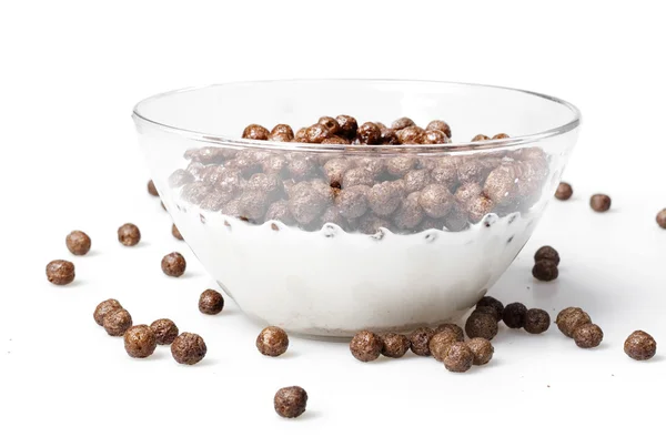 Breakfast, chocolate balls — Stock Photo, Image