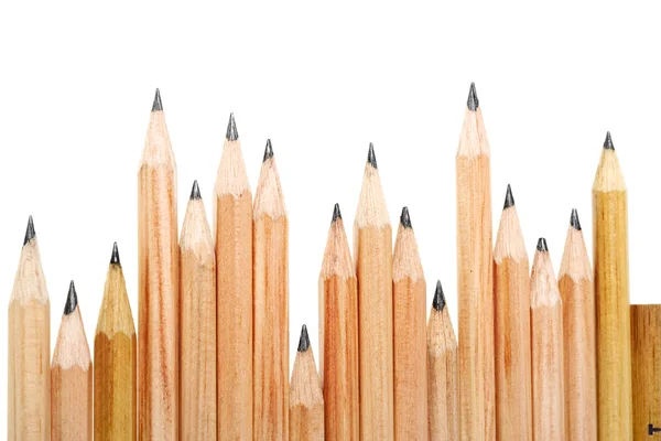 Bleistifte isoliert auf weiß — Stockfoto