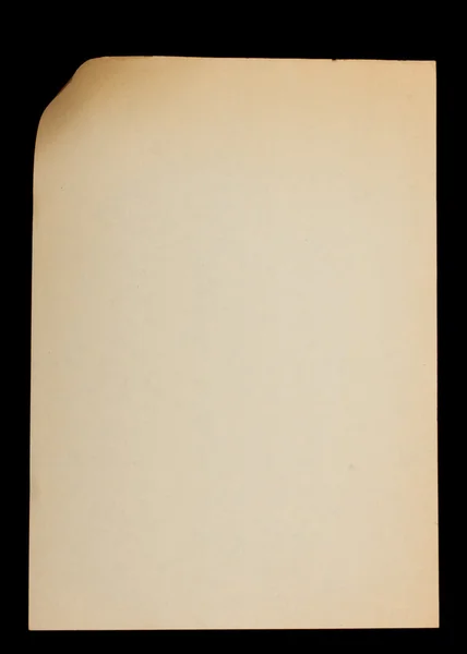 Старая бумажная страница с завивкой — стоковое фото
