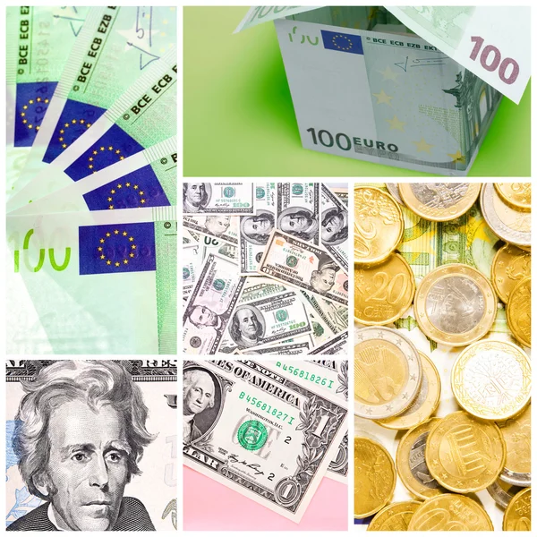 Money collage — Stock Photo, Image