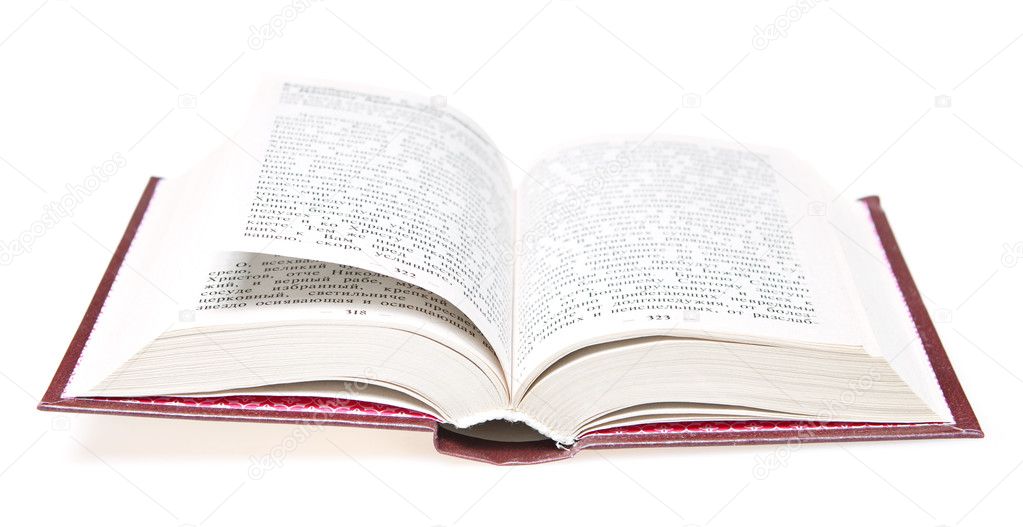 Red book with text