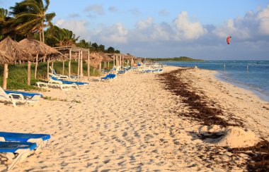 Beach of Hotel Sol Cayo Guillermo. Atlantic Ocean. Cuba. clipart