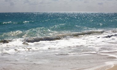 Karayip Denizi. Playa los cocos. Cayo largo. Küba.