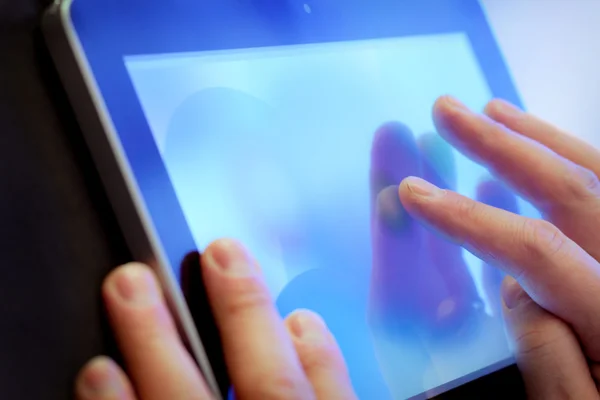 Stock image Touching digital tablet