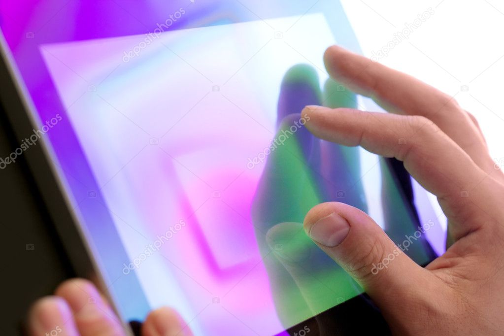 Touching digital tablet