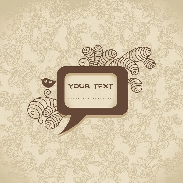 Vintage background with speech bubble — Stock Vector
