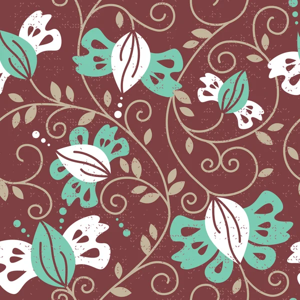 Motif floral sans couture — Image vectorielle