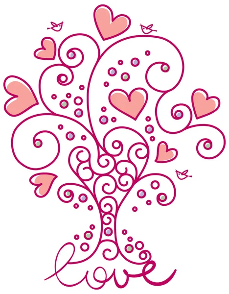 Conception florale de la Saint-Valentin — Image vectorielle