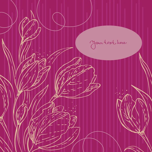 チューリップの花の背景 — ストックベクタ